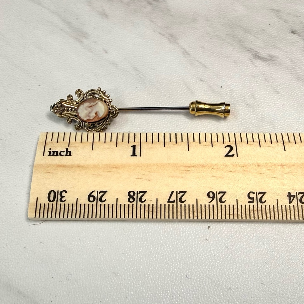 Vintage Victorian Style Cameo Stick Pin - Picture 8 of 8